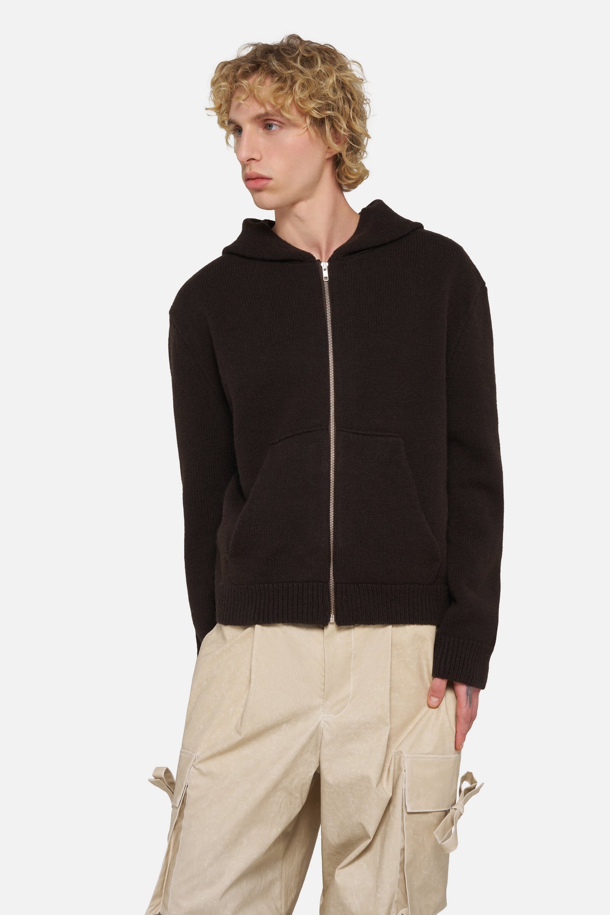 KNIT HOODIE