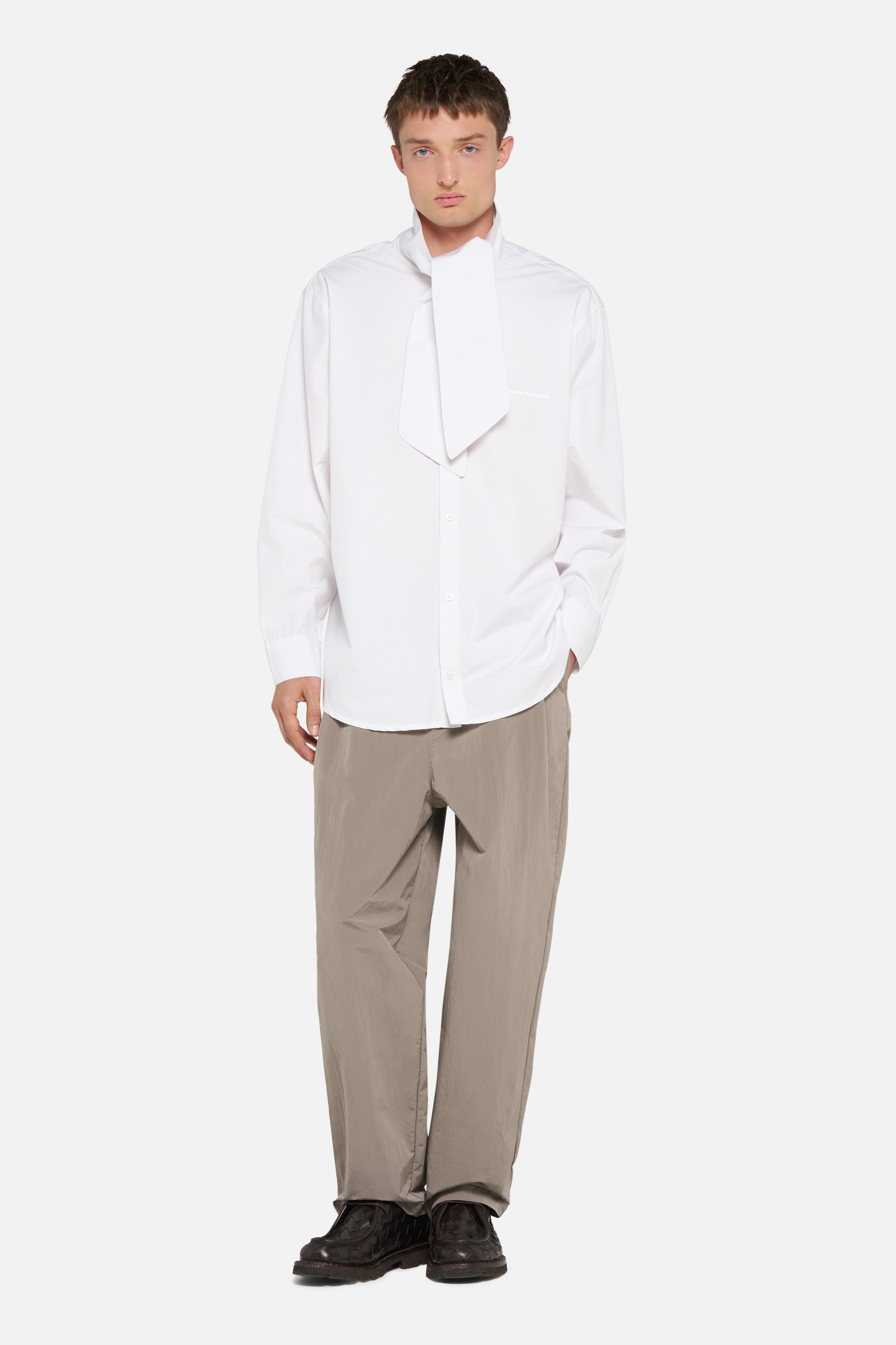 BOW POPLIN SHIRT