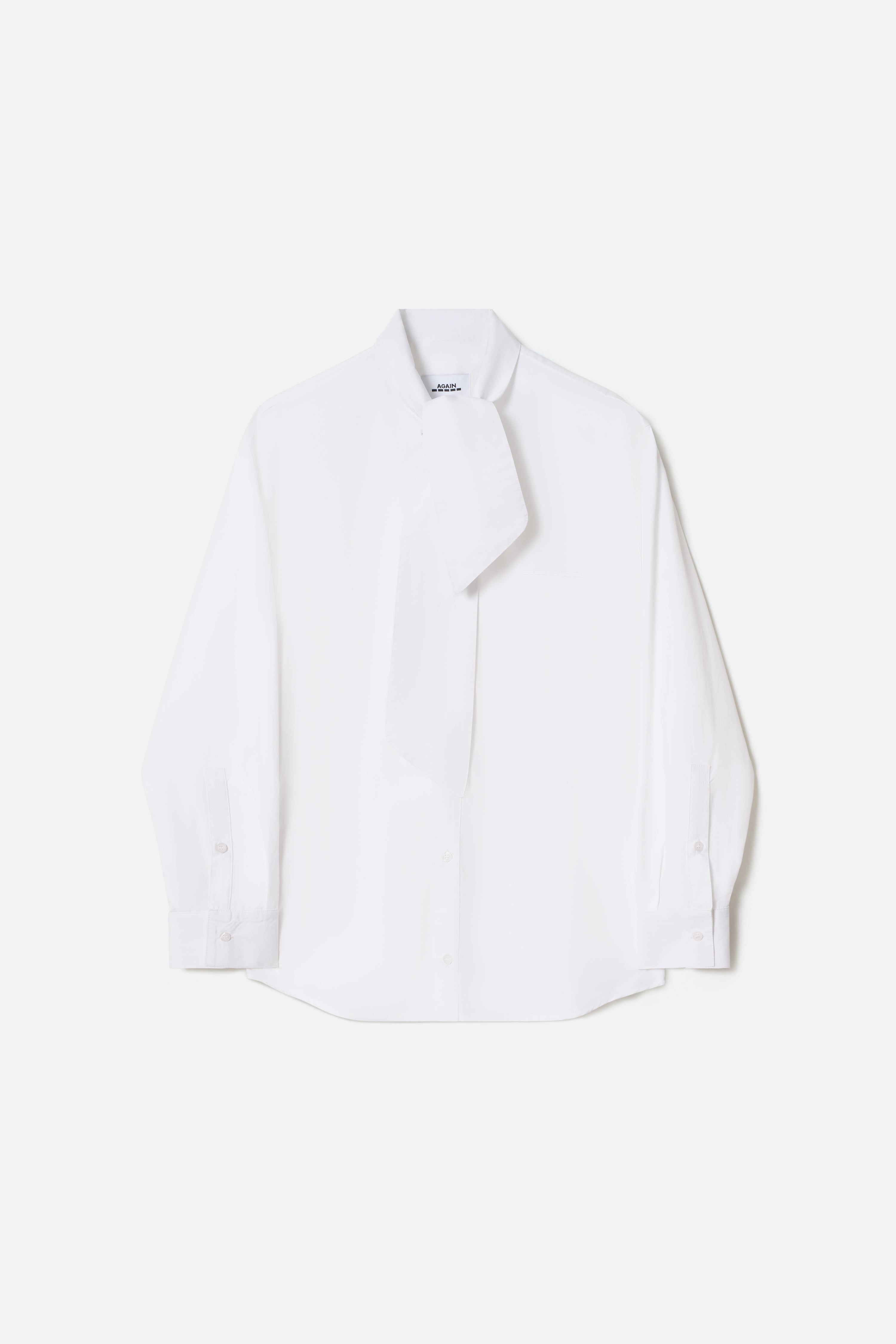 BOW POPLIN SHIRT