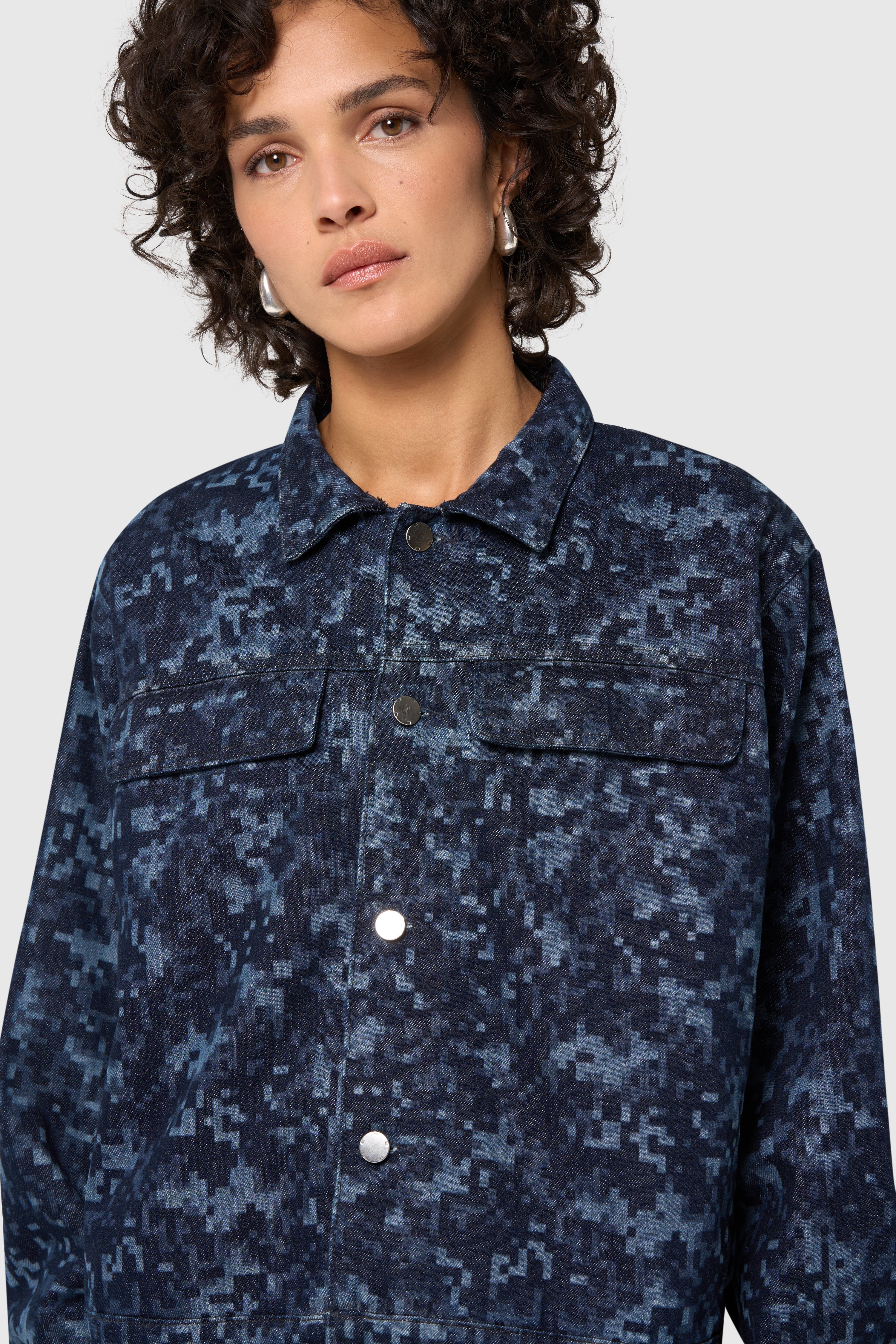 Night camo denim jacket
