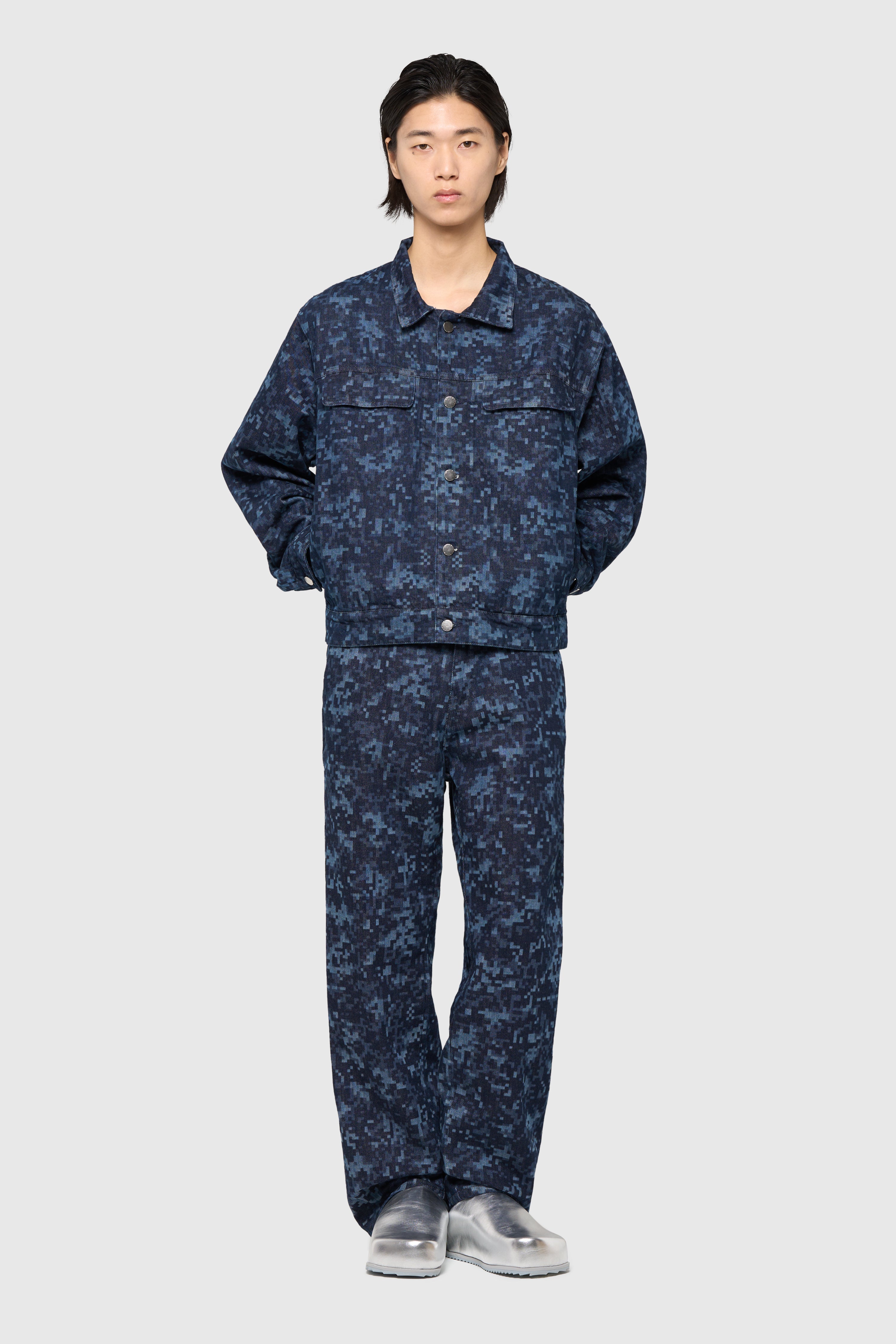 Night camo denim jacket