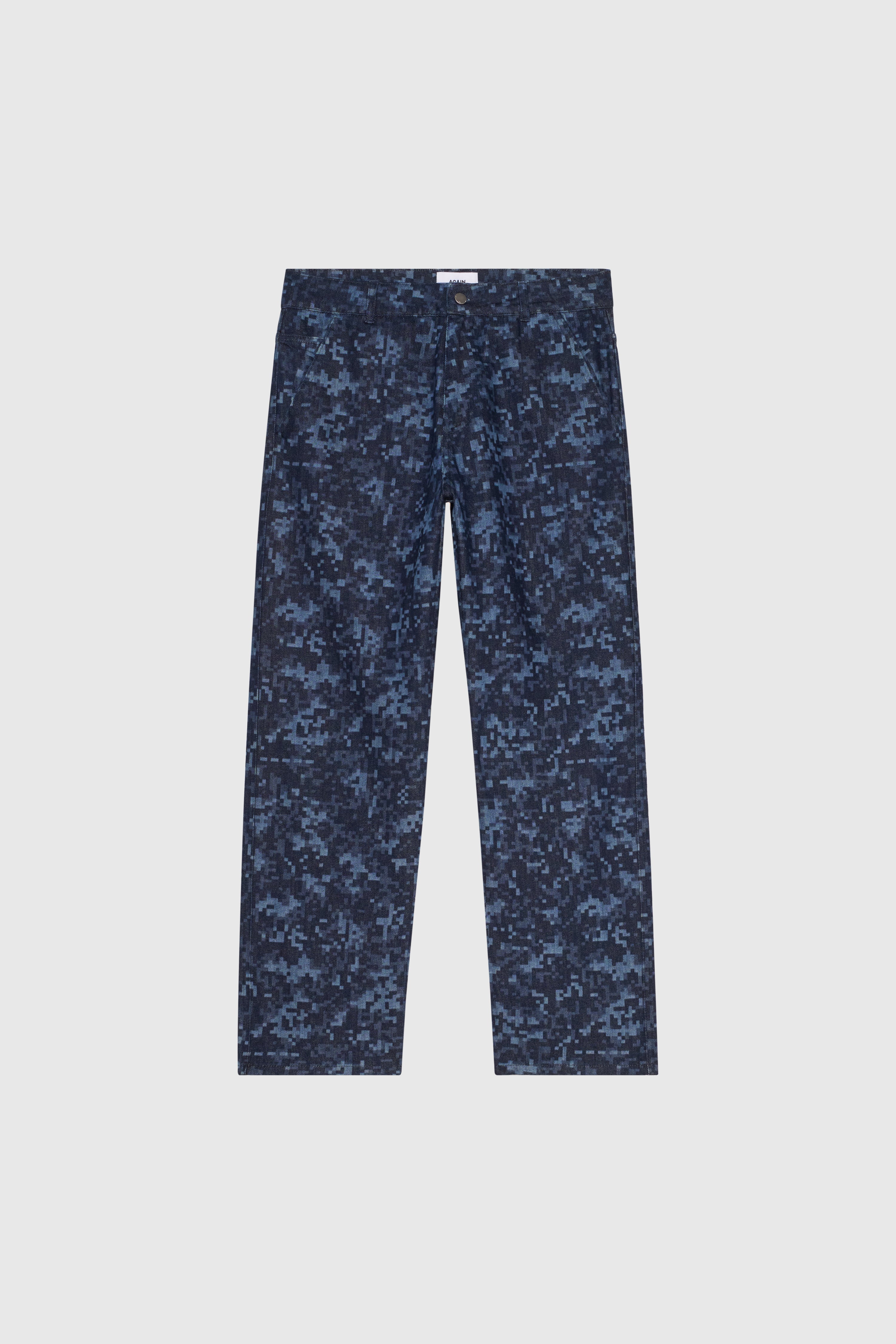 Night camo denim pants