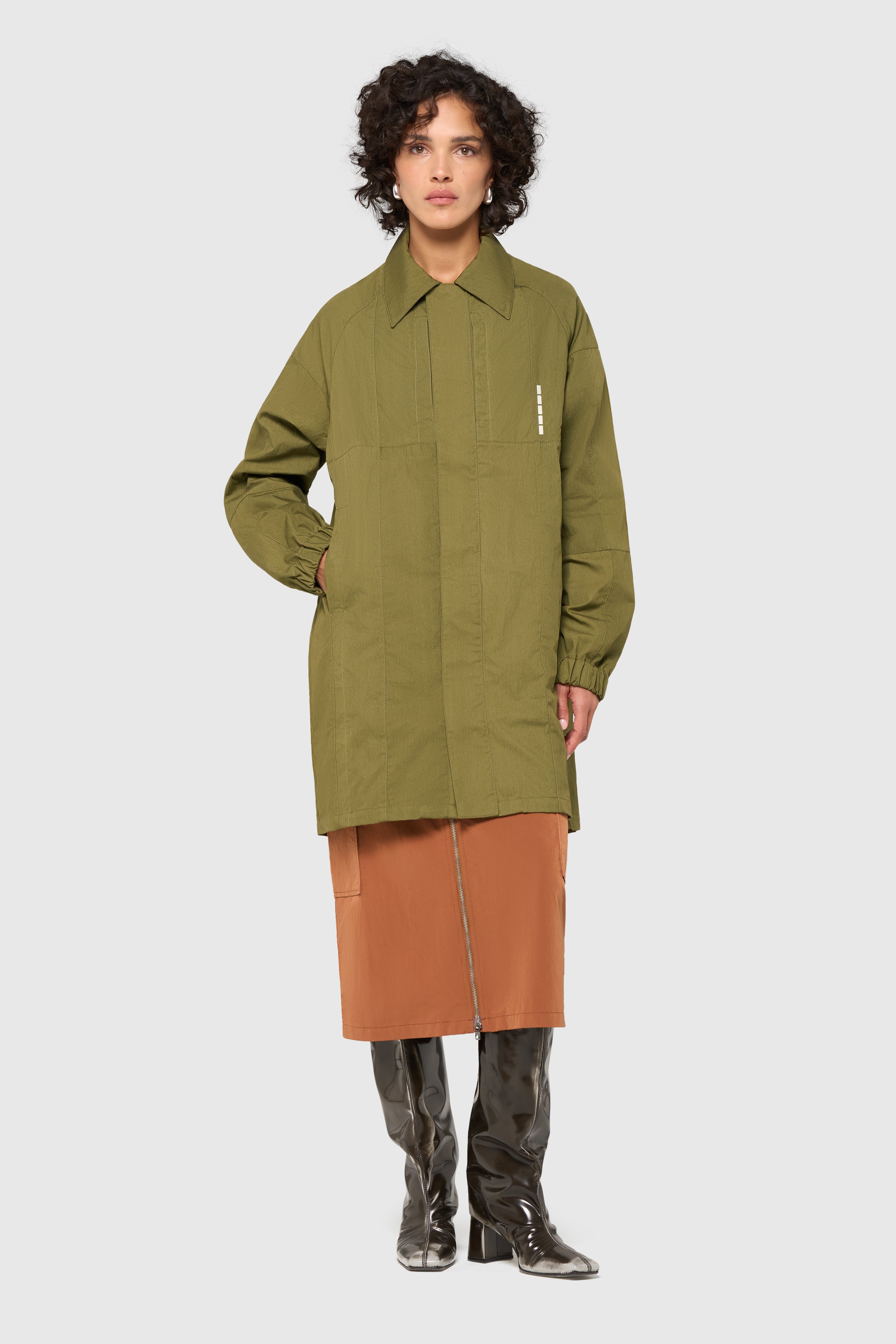 Patchwork mac jacket