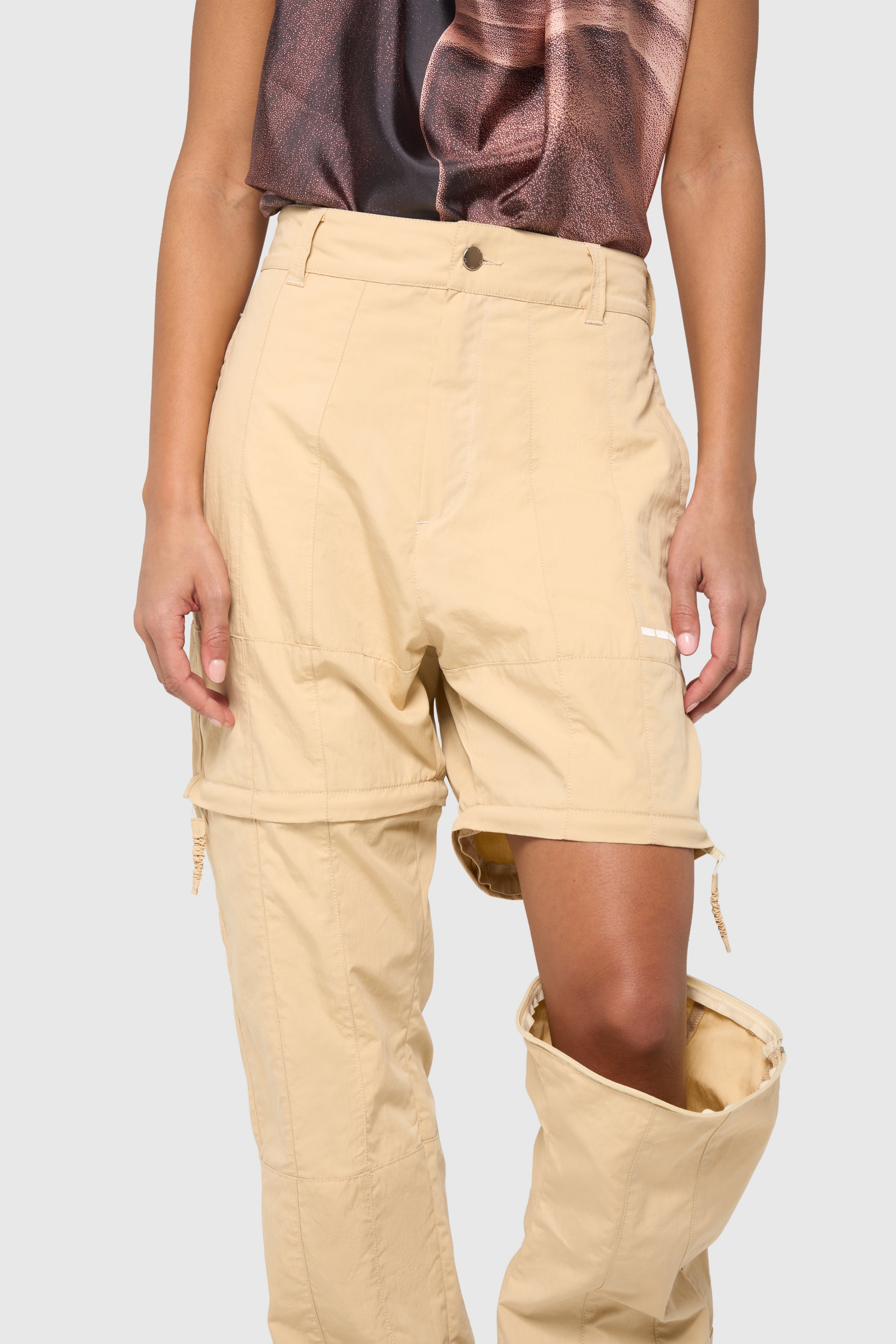 Patchwork pants-short