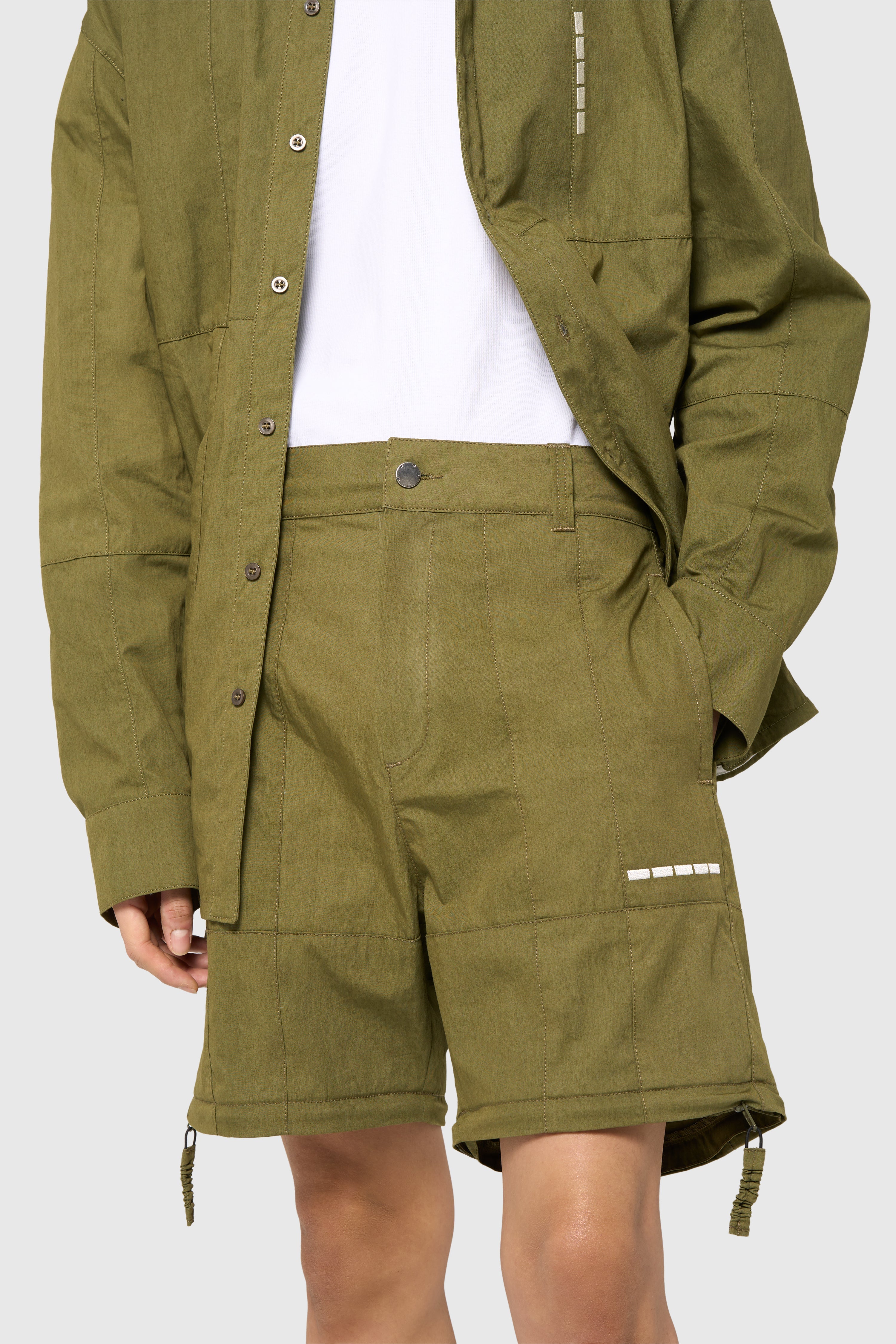 Patchwork pants-short