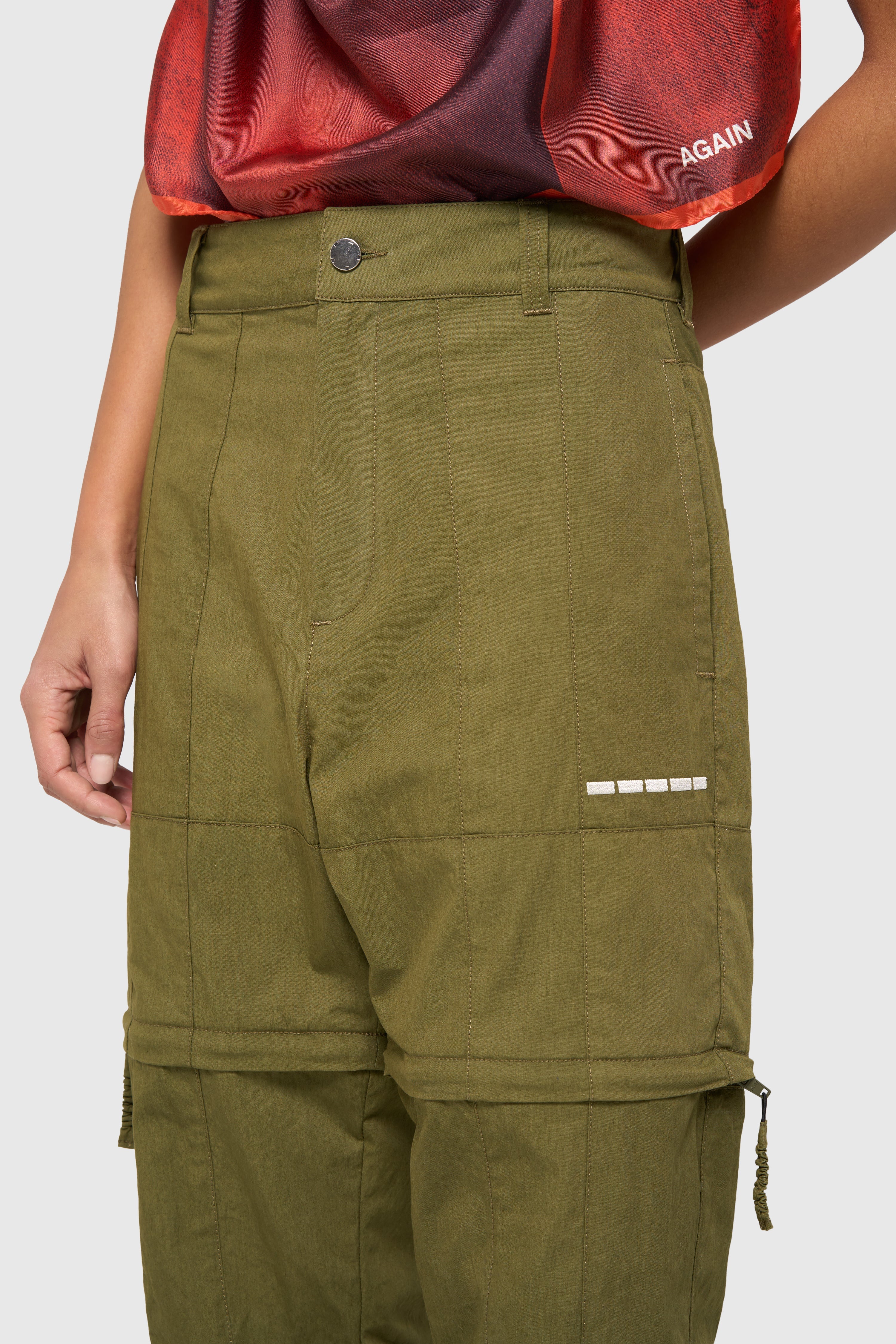 Patchwork pants-short