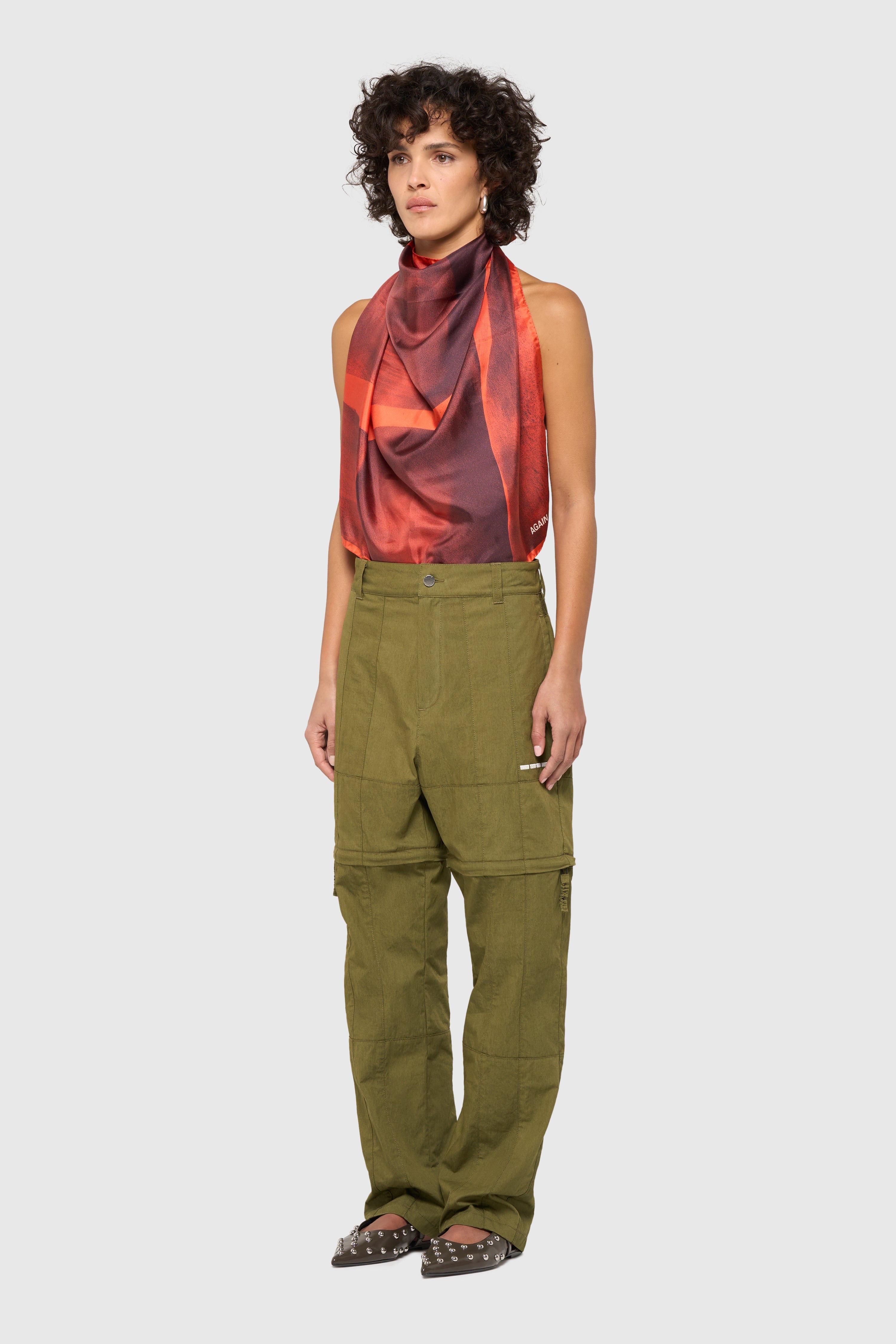 Patchwork pants-short