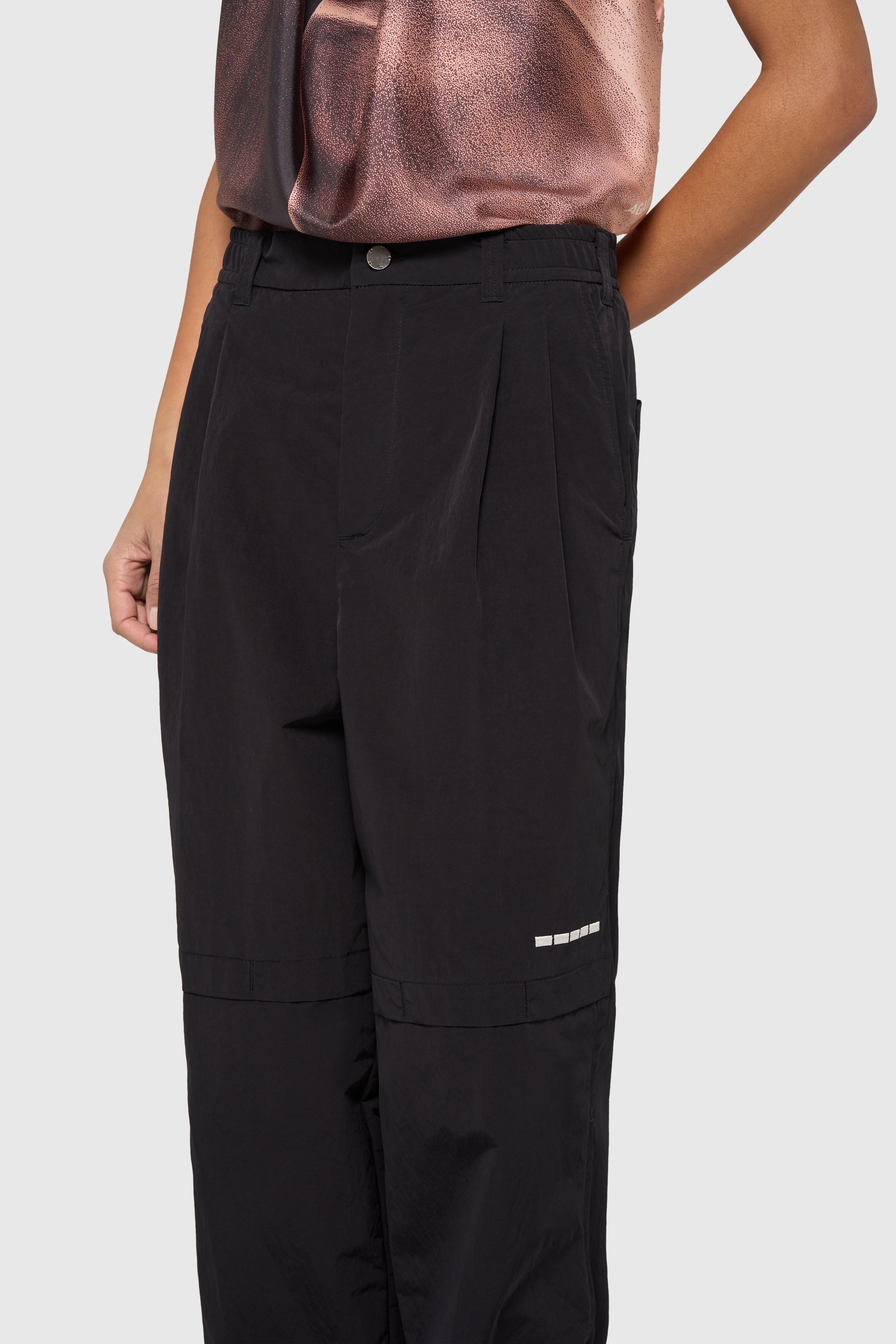 Sand pleated trousers