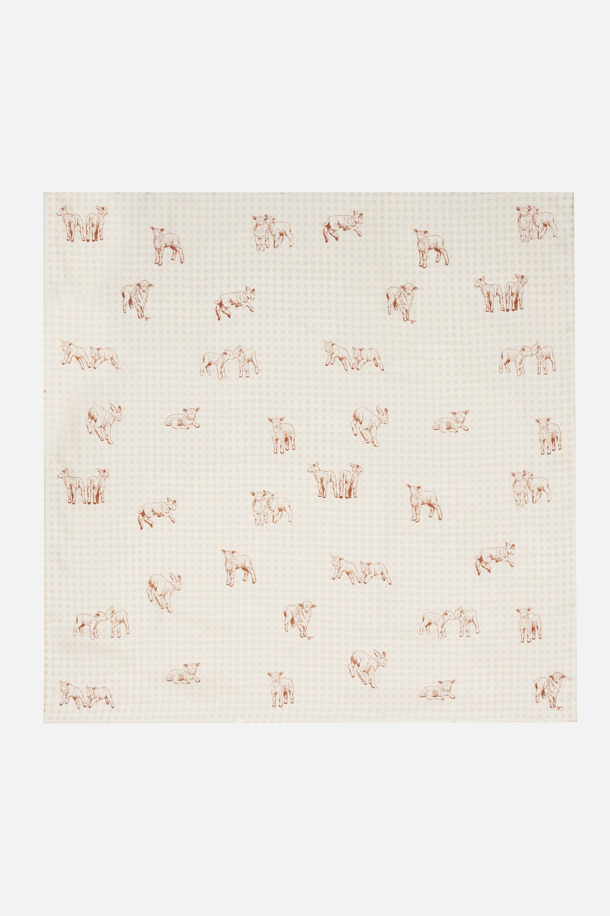 SILK SCARF VICHY LAMB