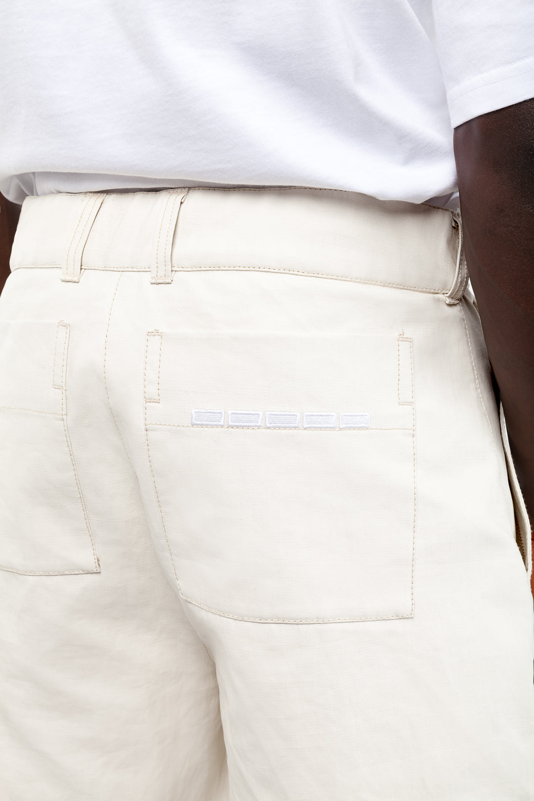 Coated linen pant